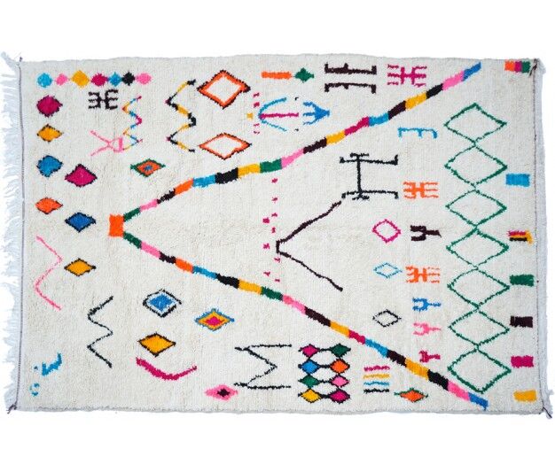 Colorful Berber carpet 296x186cm