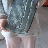 Large shallow dish (signed) in French studio stoneware from the 1960s-70s.