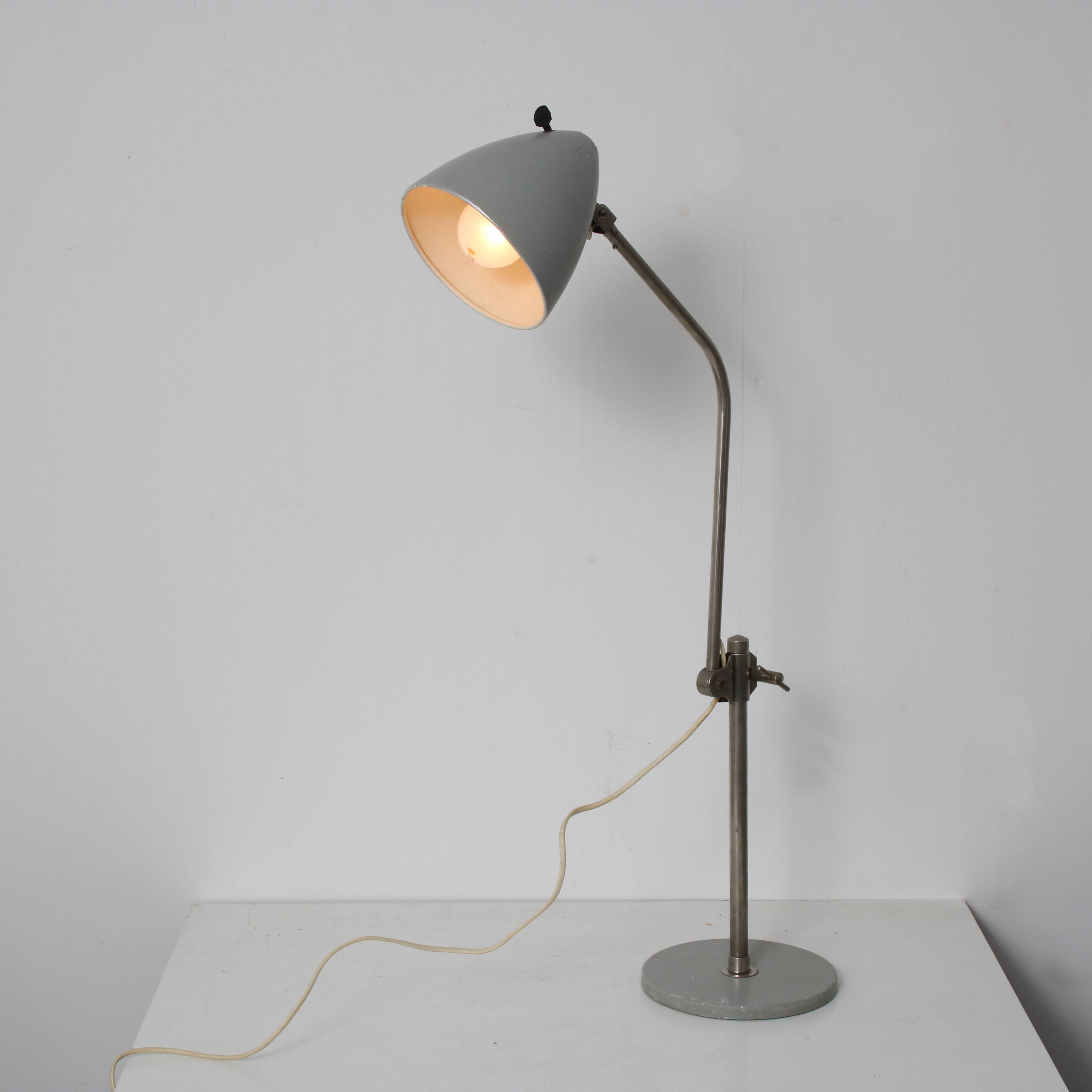 1950s Adjustable industrial desk lamp by Hala, Netherlands