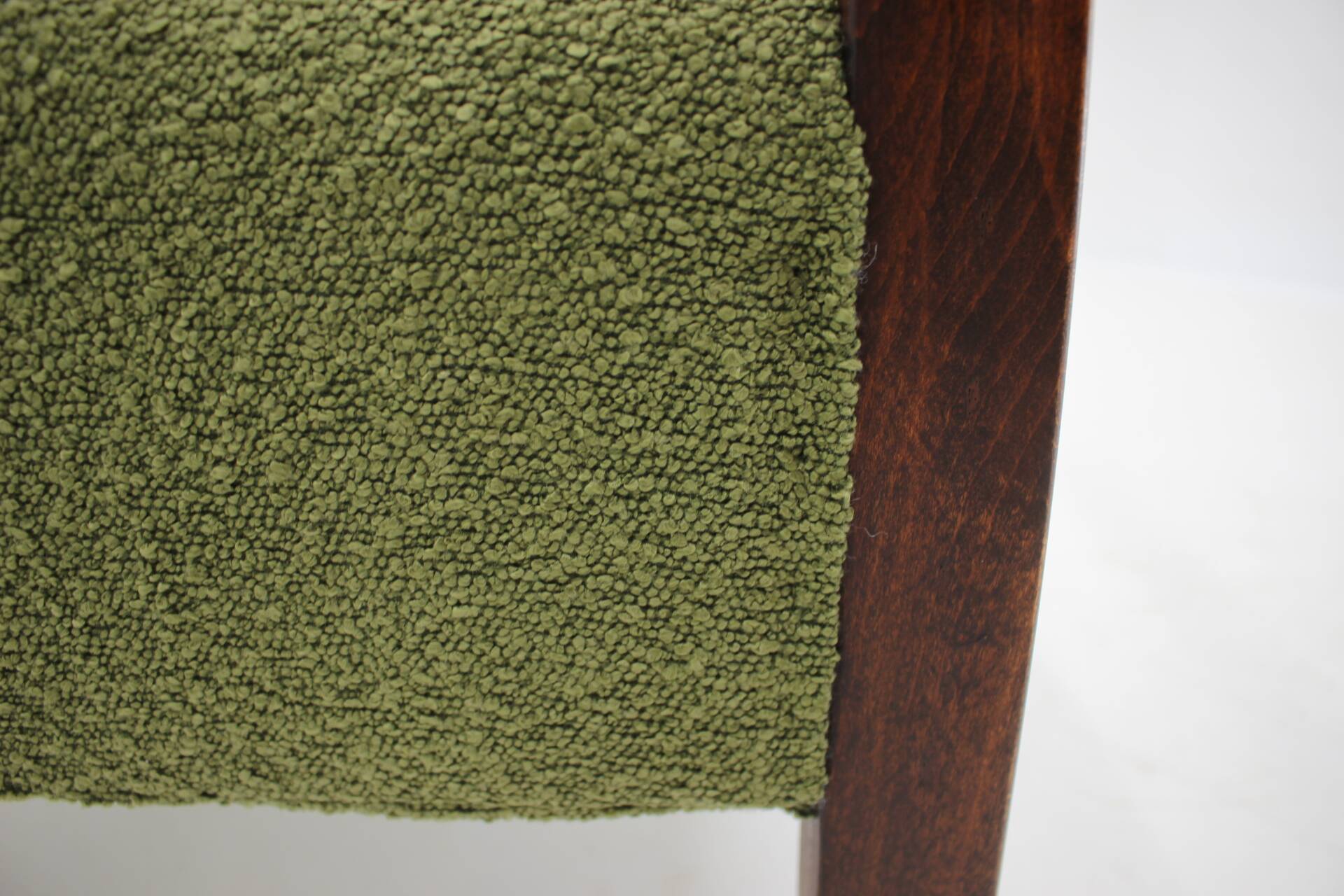 1940s Pair of Restored  Art Deco Armchairs in Boucle , Czechoslovakia