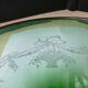 Vase ball Floral decoration engraved Gilding with fine gold