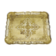 Florentine tray in resin painted with the hand of rectangular shape