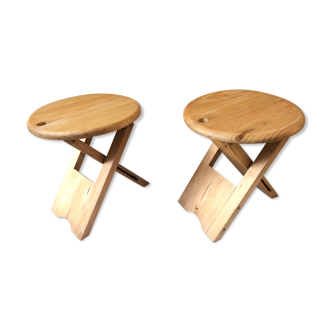 Pair of folding stool child Suzy design Adrian Reed vintage 80
