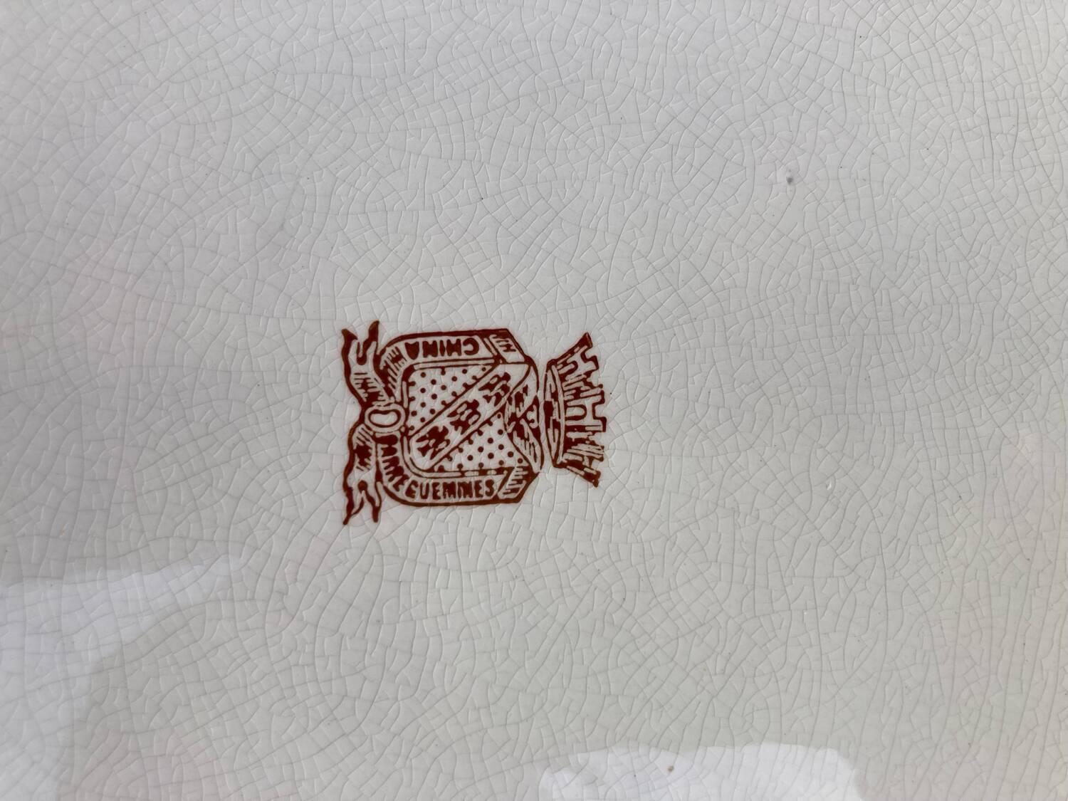 Antique Sarreguemines jardinière in porcelain