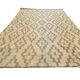 Natte touareg vintage en cuir et roseau