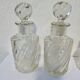 Set of twisted crystal bottles
