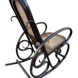 Set of 2 thonet style cane rocking chairs