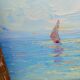 Marine italienne – Huile sur panneau signée Italo Giordani