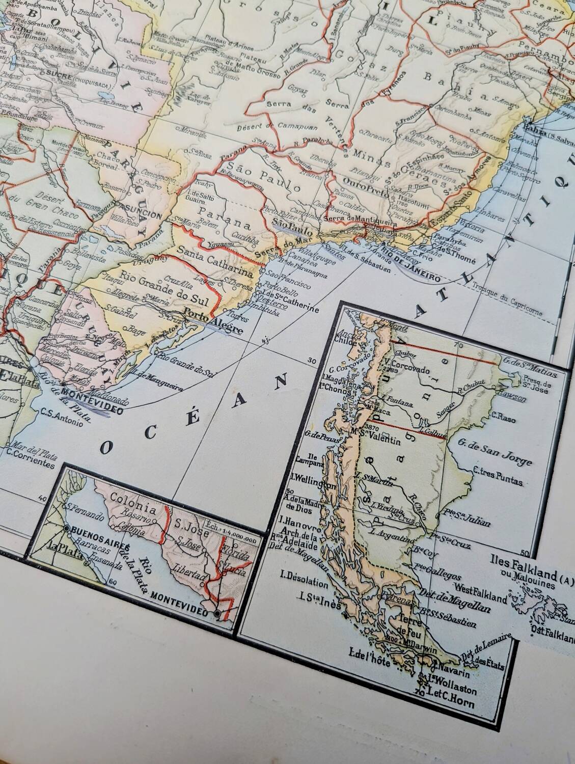 Printed in 1900, South America.