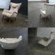Bergere Chair Scandinavian flesh wingback wing 50 years