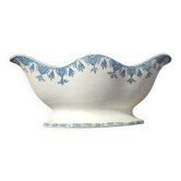 Antique sauce boat Terre de Fer Clairefontaine Model Doullens blue Vintage
