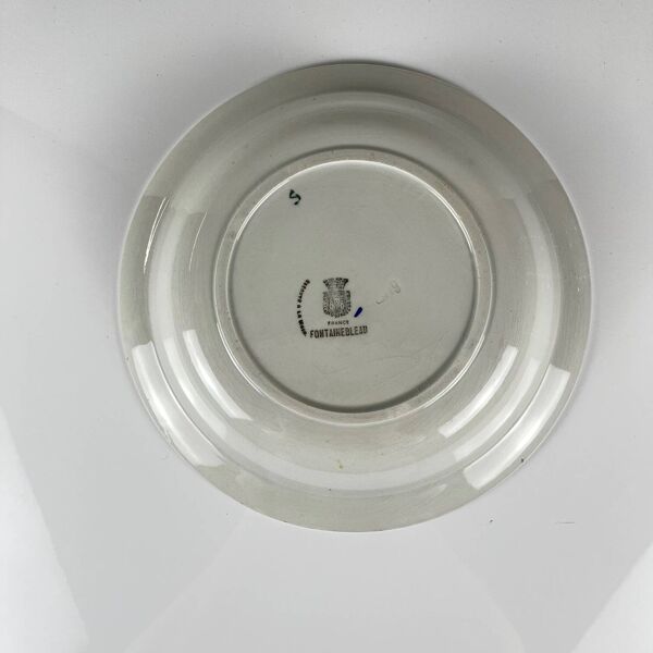 Saladier en porcelaine ''Fontainebleau'' de Gien, début XXe