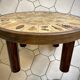 Round herbarium coffee table - Roger Capron