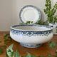 Antique footed bowl in Saint-Amand earthenware (Nord)