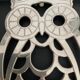 Italy owl trivet in silver metal