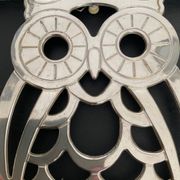 Dessous de plat hibou Italy en métal argenté