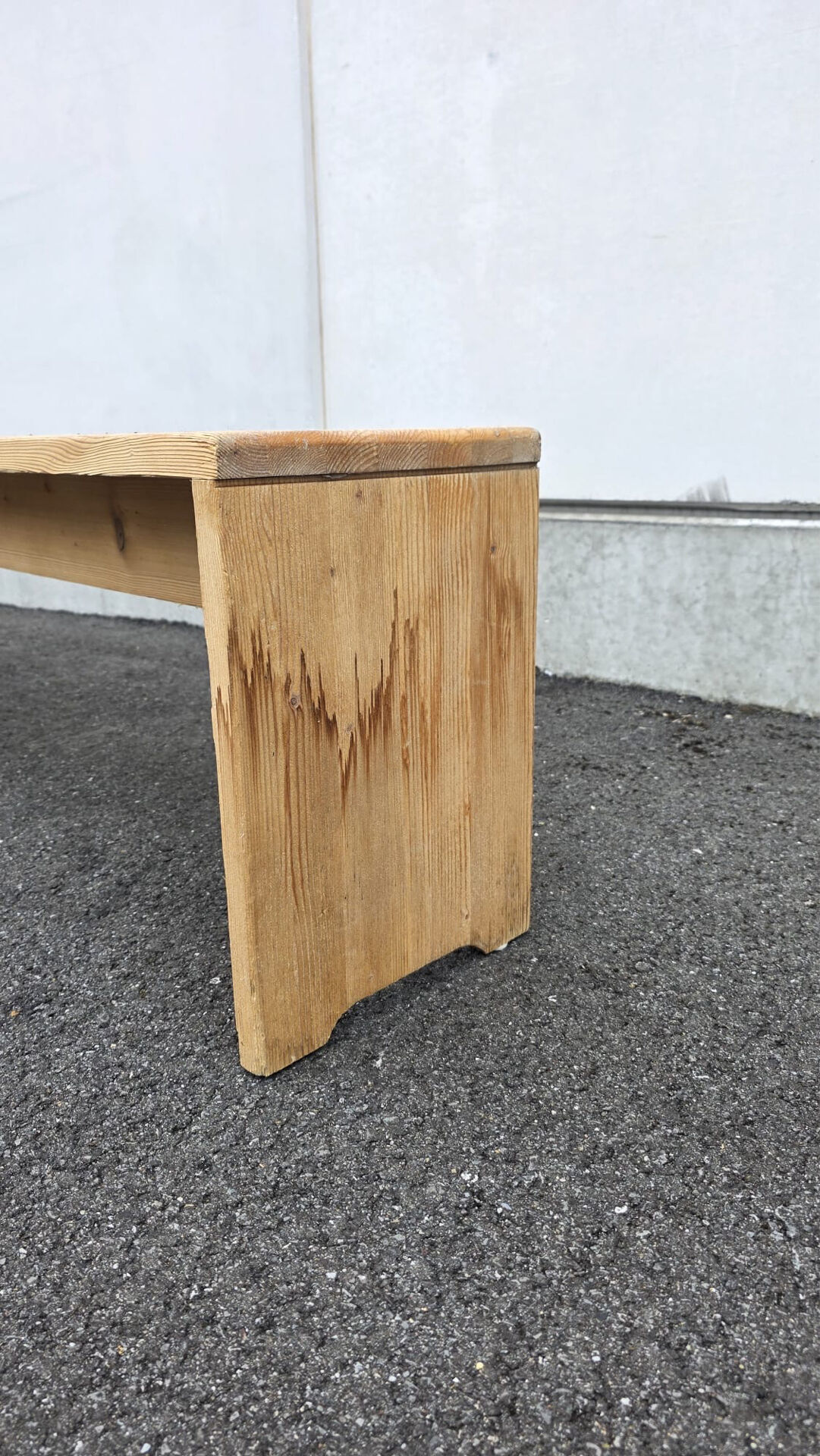 Méribel bench in solid pine by Charlotte Perriand, France, 1970
