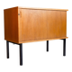 Small vintage Scandinavian storage unit with tambour door.