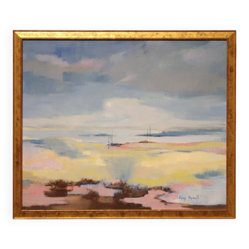Tableau huile sur toile "Profondeur du soir" Adry Novoli