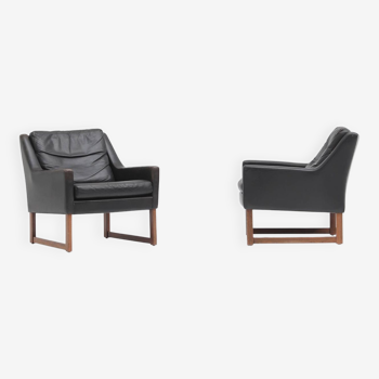Pair of leather armchairs by Rudolf Bernd Glatzel for Kill International 1960