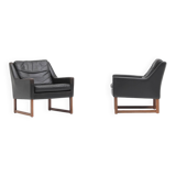 Pair of leather armchairs by Rudolf Bernd Glatzel for Kill International 1960
