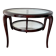 Round mid-century coffee table in walnut with a double top by Paolo Buffa.