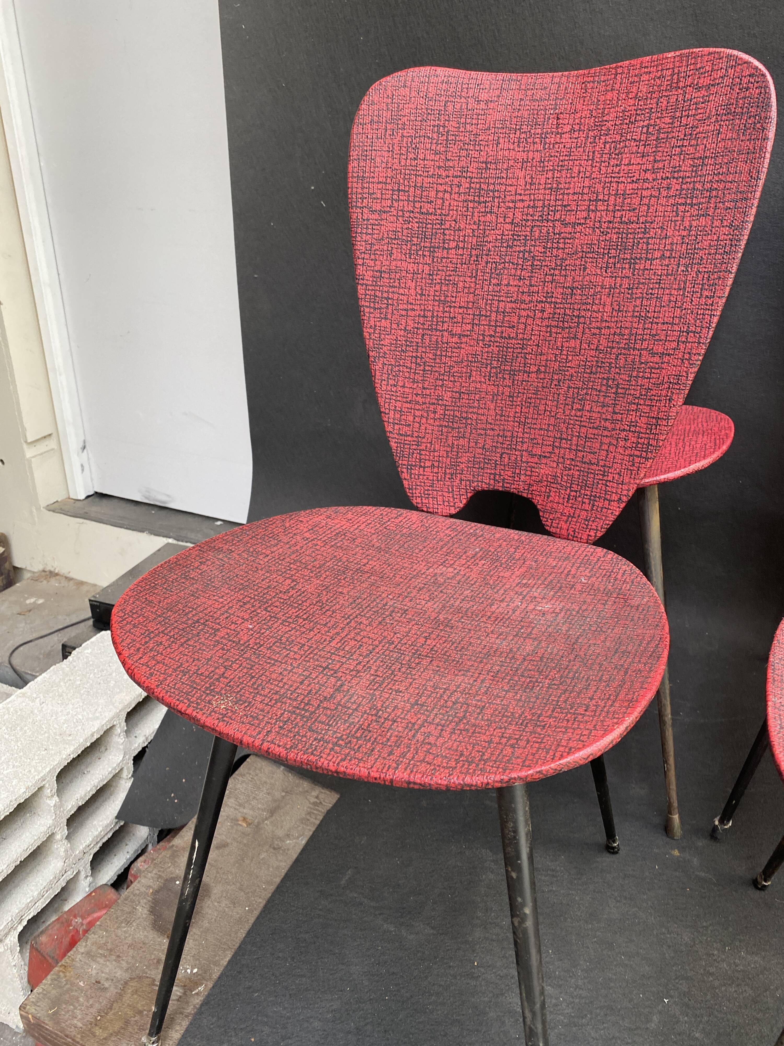 Series of 6 c chairs 60s