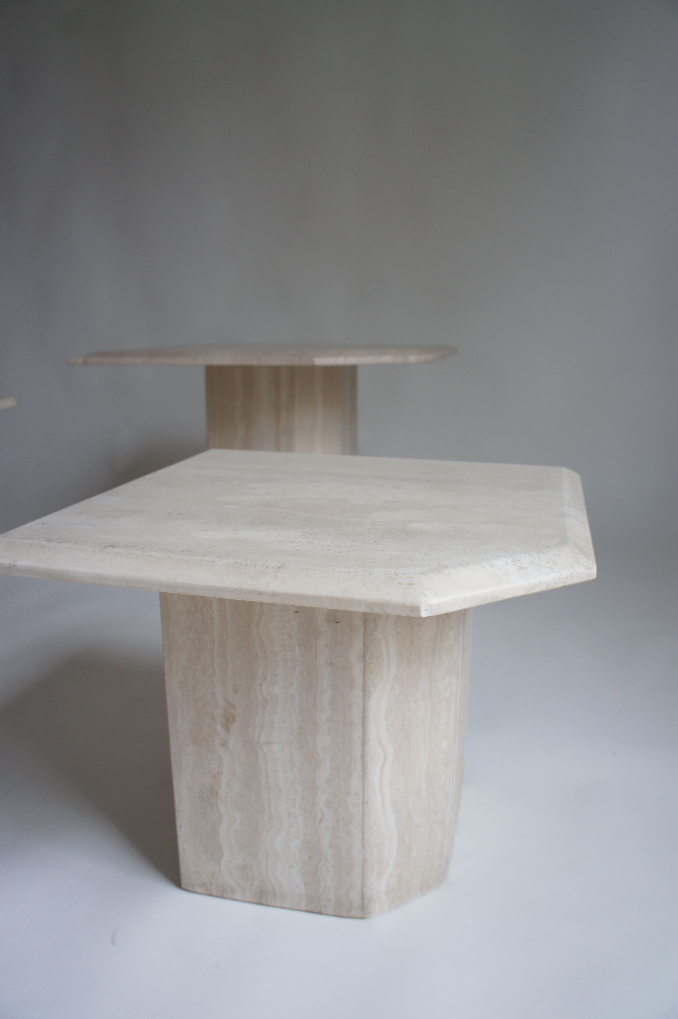 Italian travertine table set