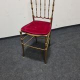 Chaise Chiavari en laiton vintage
