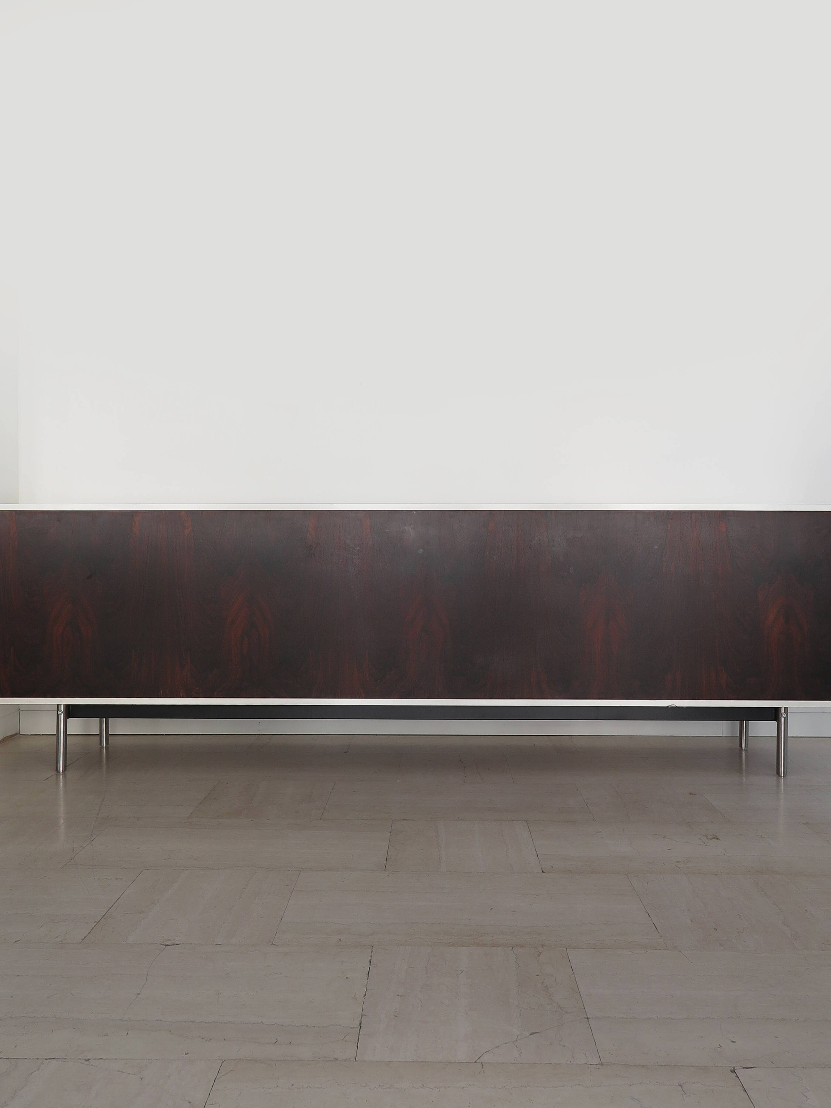 Formica rosewood midcentury sideboard, Italy 1960s