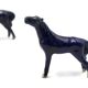 Blue porcelain happiness horses, 1970s