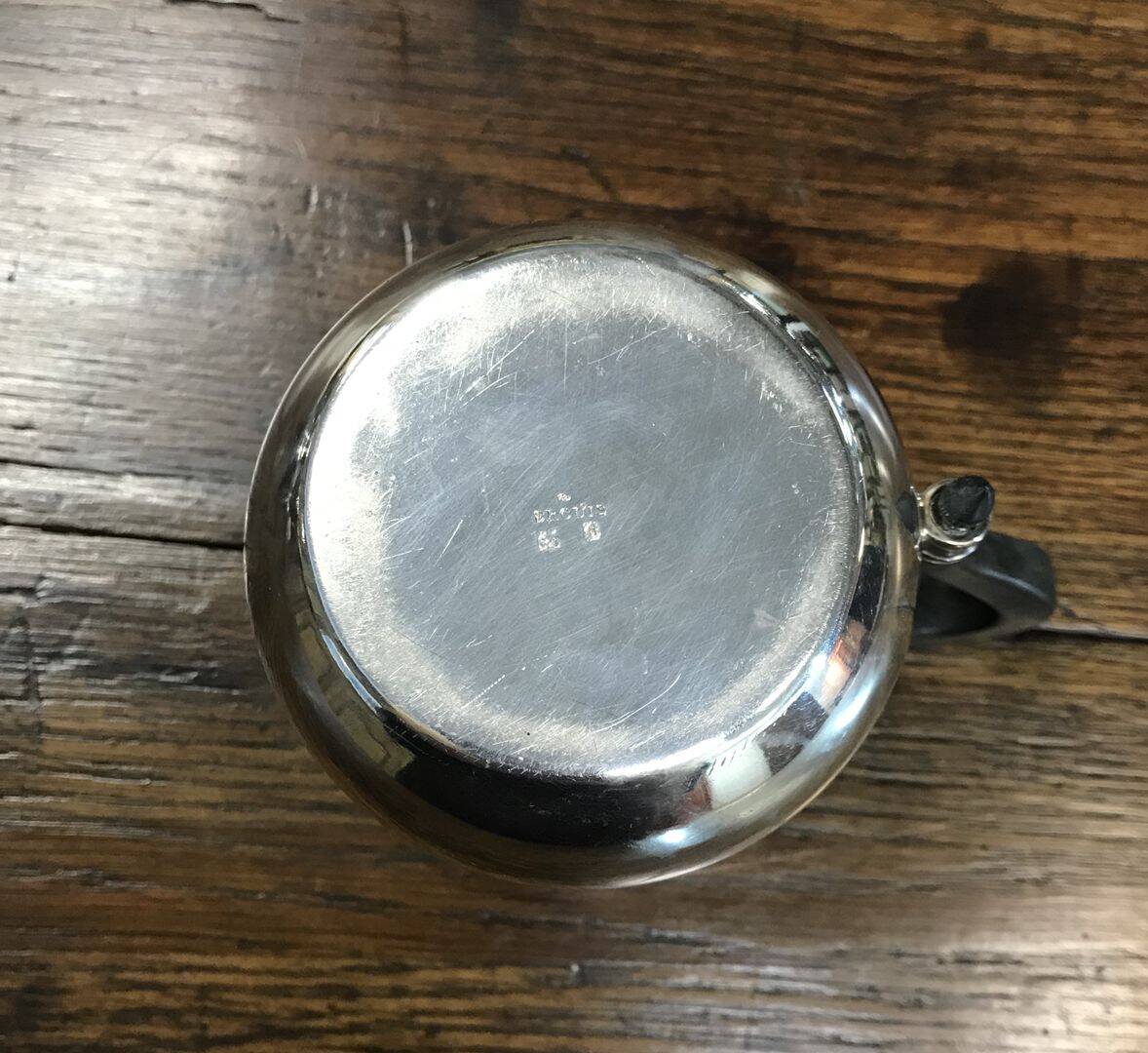 Silver-plated metal jug, Ercuis.