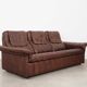 Brown leather sofa, Swiss design, 1970s