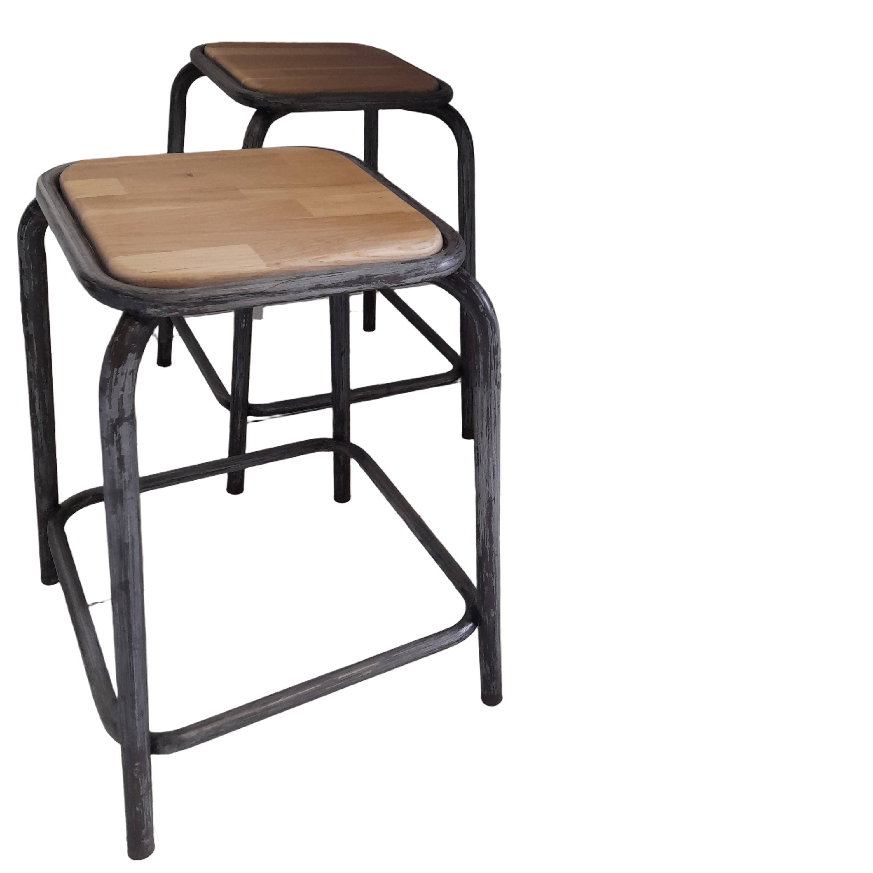 Set of 4 industrial stools