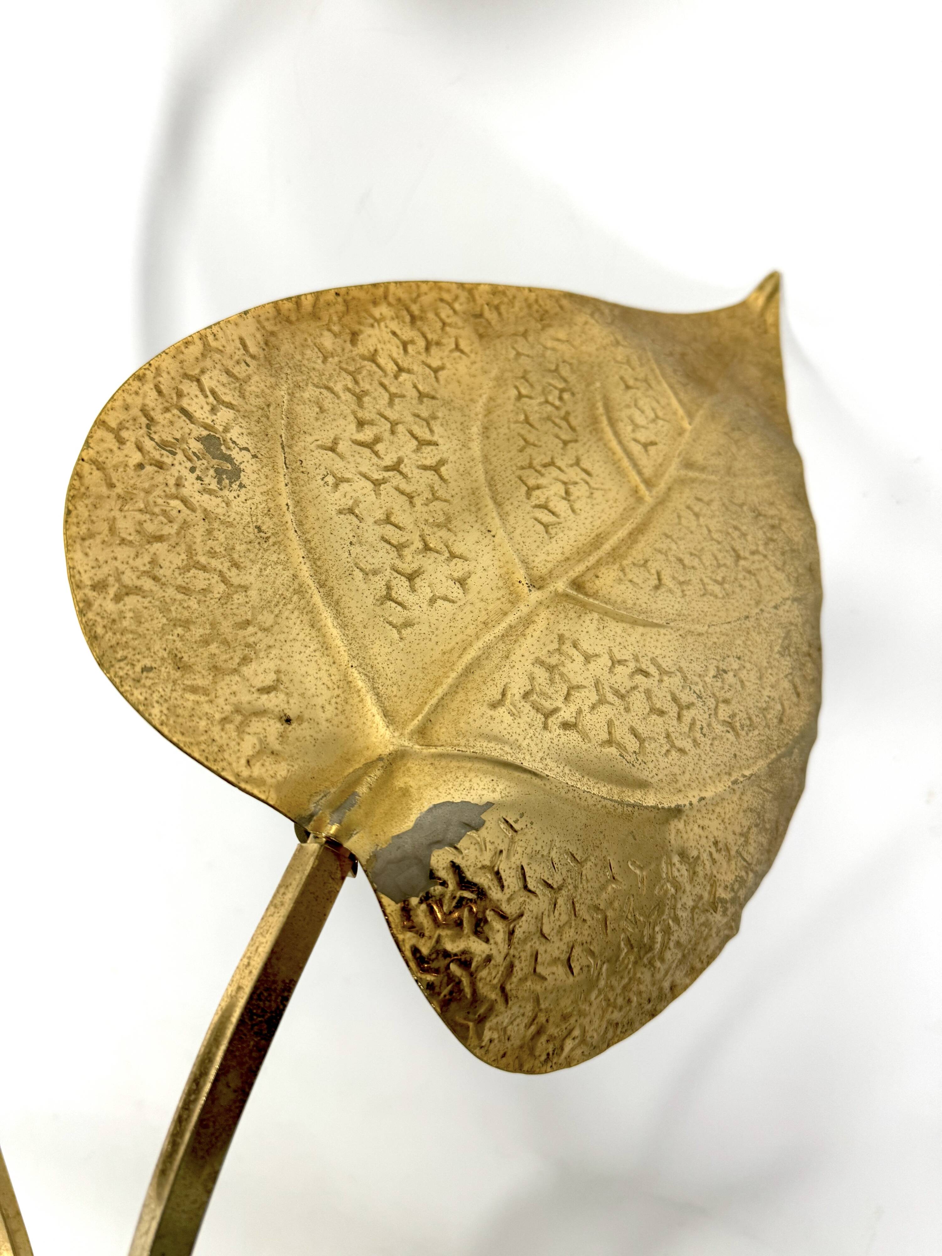 Italian Brass 3-Arm Floor Lamp Tommaso Barbi style , 1970s