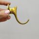 Gold-Colored Anodized Aluminum Coat Hooks, 1950s, Set of 2