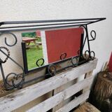 Vintage wrought iron coat rack