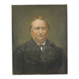 Antique Painting Portrait of a Man Signed Early 20th Century