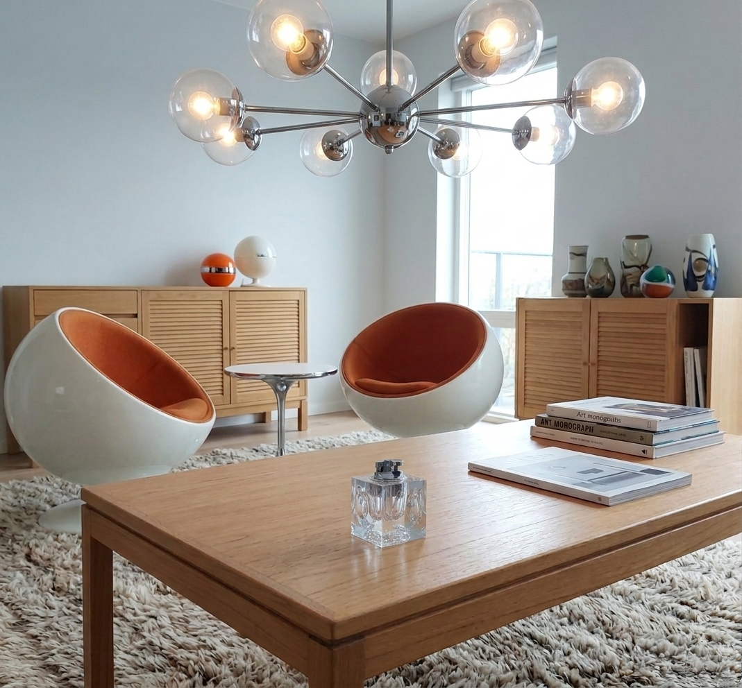 70s glass cube table lighter