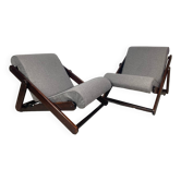 Pair of folding armchairs
