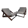 Pair of folding armchairs