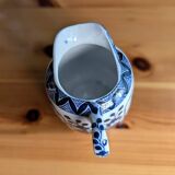 Teapot Sugar Bowl Creamer Japanese Porcelain Asian Blue White Floral Geisha