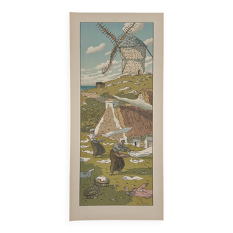 Lithograph by Henri Rivière The Enchantment of the Hours - The Wind