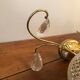 Duo of brass and glass wall lamps