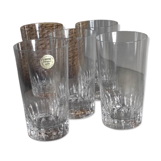 Verres en cristal d'Arques taillé
