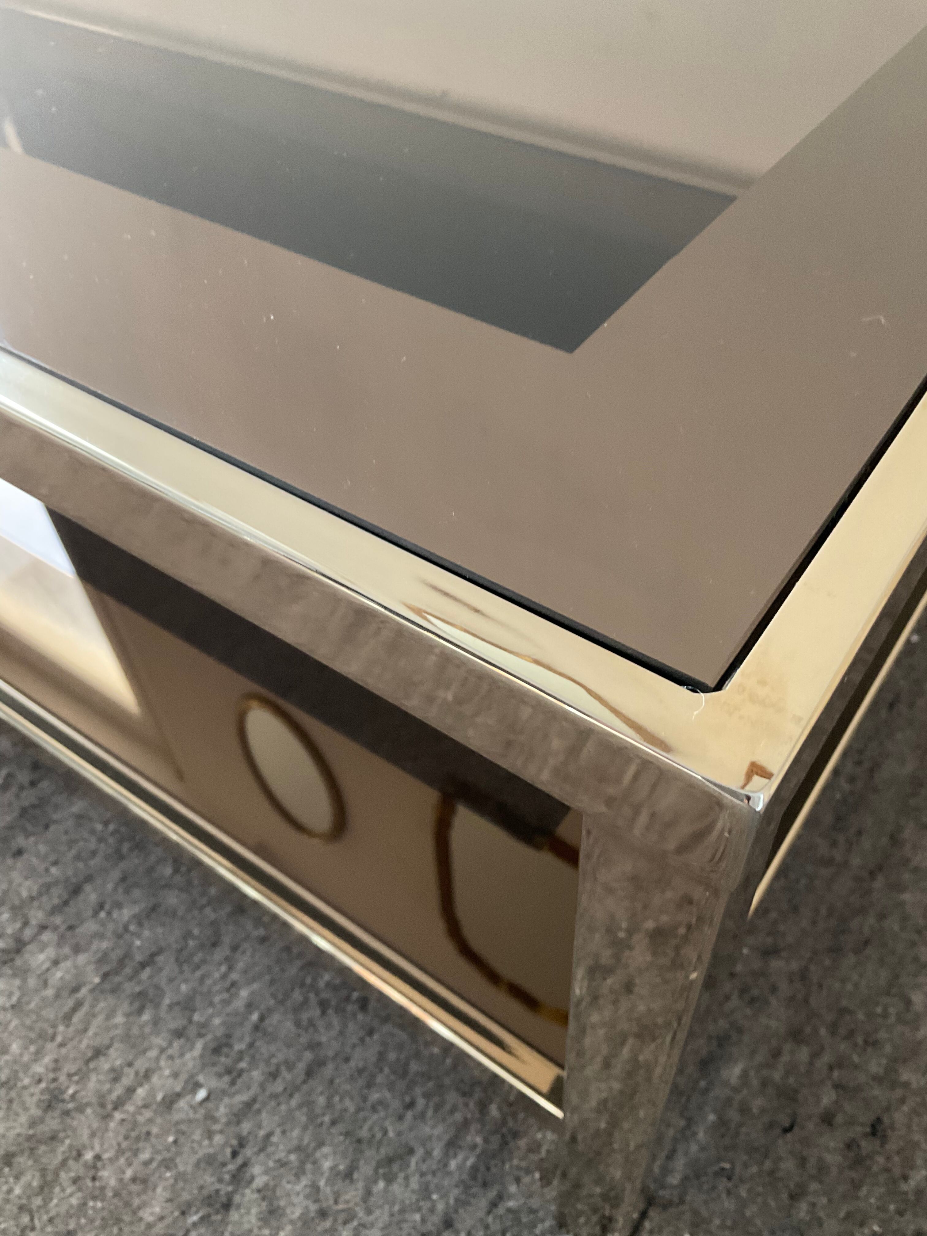 Belgo Chrom fine gold 23ct coffee table from the 70s