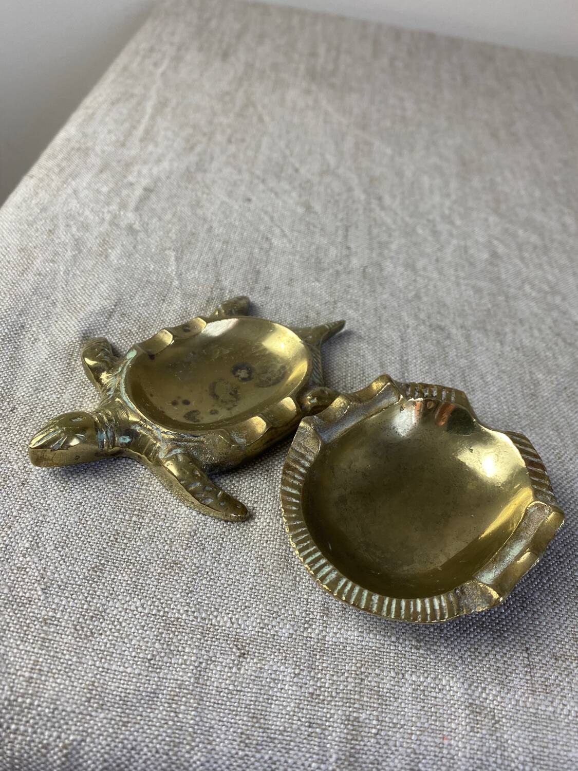 Brass Turtle Ashtray