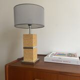 Vintage cork and chrome foot lamp