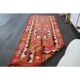 1970s Turkish Oushak Handmade Wool Cotton Orange Runner Rug 79x254