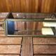 Old Brass Lantern Wall Lamp with Mirrored Background + Vintage Glass Plates